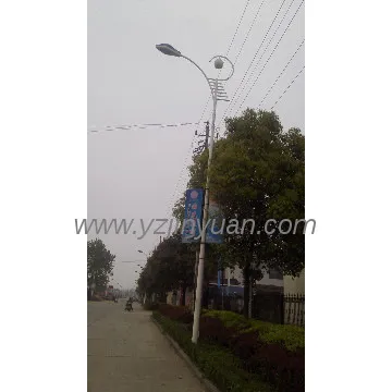 9m single arm solar street lighting pole