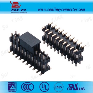 Double row pin dual layer plastic Pitch 2.54mm 2*3 pin header connector for pcb board