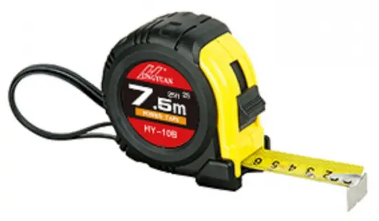 5m/19mm rubber cover Tape Measure with one stop