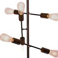 Three-headed rotating lever floor lamp