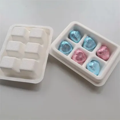 Pulp Molded Chocolate Packaging Box Insert Chocolate Tray