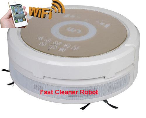 Smartphone WIFI APP Control Wet and Dry battery for intelligent robot vacuum cleaner with Air purifier