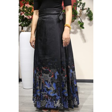 falda plisada negra para mujer