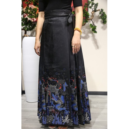 falda plisada negra para mujer