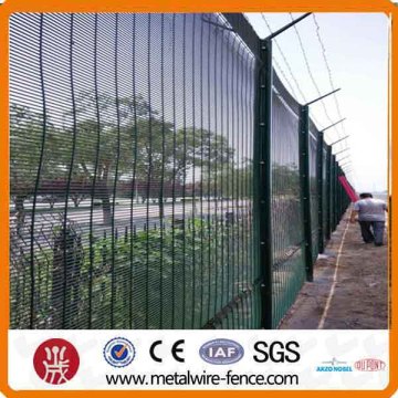 High security powder coated perimeter fence panel