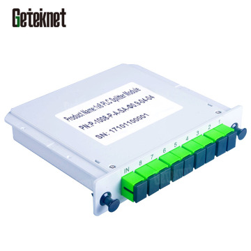 OEM Fibre Optical Equipment Splitter 1x8 Box Assembled SC-APC PLC Splitter