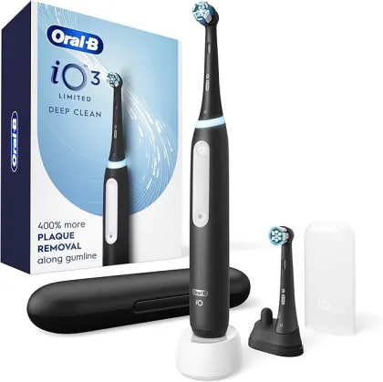 Black Adult Electric Toothbrush With Smart Pressure Sensor