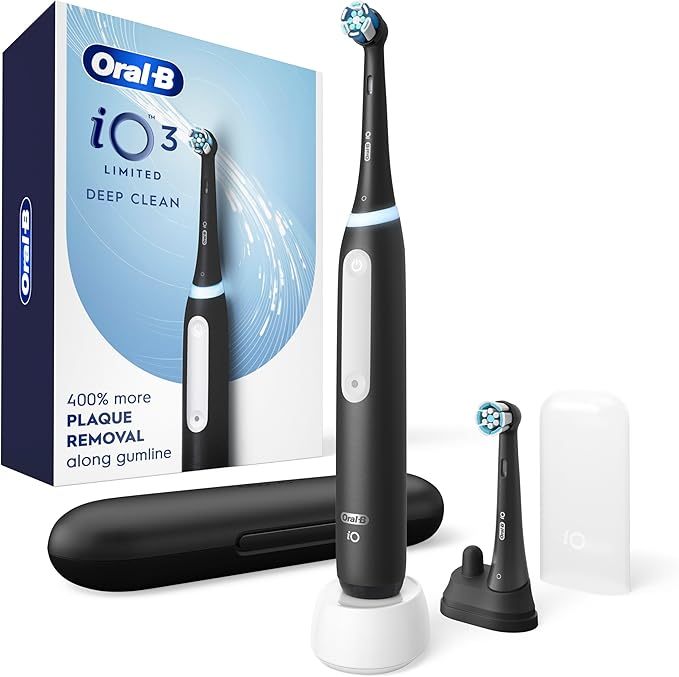 Black Adult Electric Toothbrush With Smart Pressure Sensor