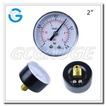 High quality black steel brass internal compound positive pressure gauge