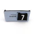 Custom number work hard cute canvas pencil case