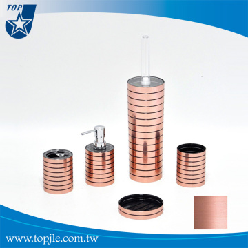 Stripe design fashion rose gold plated bathroom sets accessories
