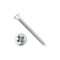 Steel cross recessed raised countersunk head tapping screws