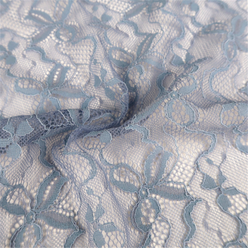 Anpassad stickning nylon bomull broderad bowknot mesh tyg