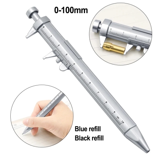 Multifunction 0.5mm Caliper pen Gel Ink Pen Vernier Caliper Roller Ball Pen Stationery Ball-Point Portable Ball-Point kids gift