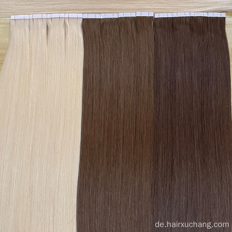 Haaraufbauteklebeband unsichtbarer Großhandel Nagelhaut ausgerichtet Haarverlängerungen Blonde lange Anbieter Klebeband menschliches Haar