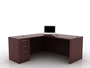 office desk with three drawers pedestal