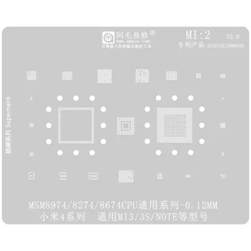 Amaoe BGA Reballing Stencil for Xiaomi Phone MI 4 Series/MI3/3S/Note