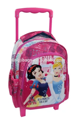 Manufacturers Hot Sale Princes Kids Trolley Backpack Bag
