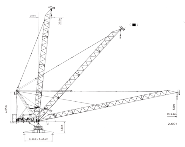 WD80 Хорошая цена Derrick Roof Housetop Crane