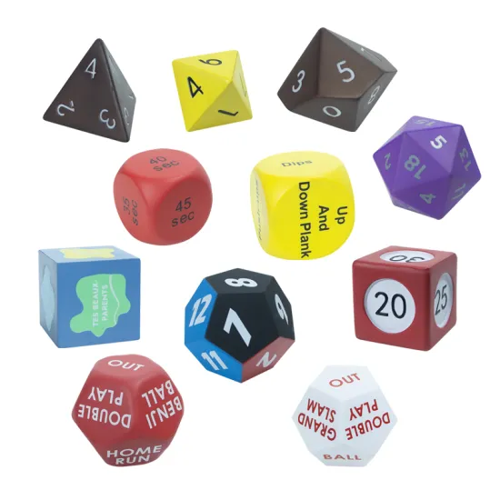Custom Logo Anti-Stress Cube Dice - PU Foam Promotional Toy with Low MOQ