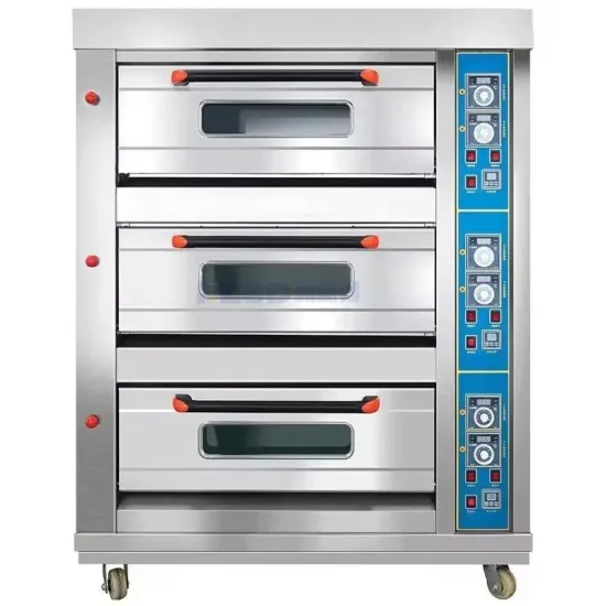Low Price Low Cost Mini Bakery Oven Electric 3 Deck Baking Oven