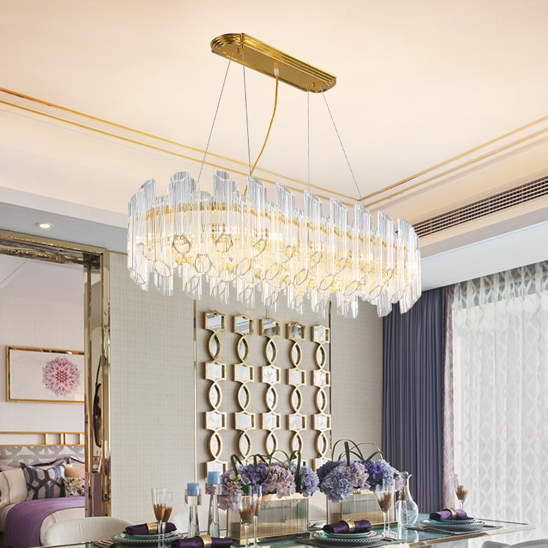 Gold Simple Crystal ChandelierofApplication Gold Chandelier Light