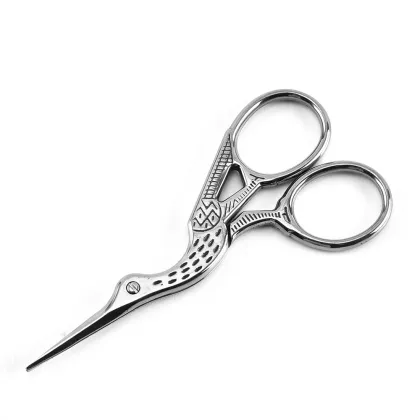 Embroidery Craft Shears stainless steel scissors Eyebrow scissors Silver beauty scissors