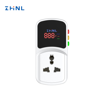 ZHNL Multi-Function Adjustable Socket with EU Plug, Surge Protector and Digital Display for Home Appliances