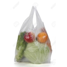 Walmart Plastic Vest Carrier Packing Grocery Flat Handle Plastic Carrier Bags