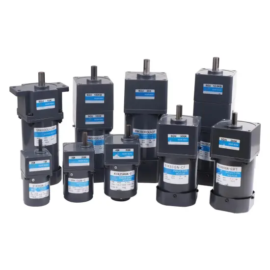 AC Induction Electric Motors with Reduction Gear for Conveyor (60mm-250mm, 6W-250W)