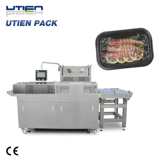 Automatic Continuous Food Tray Sealer with Vacuum Gas Flush Machine