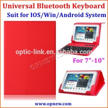 Tablet PC Universal bluetooth keyboard with leather case for Android Win IOS system bluetooth 3.0