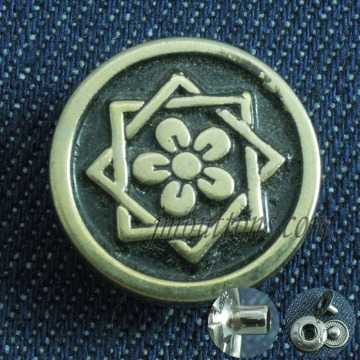 customised design print metal snaps buttons for uniform coat