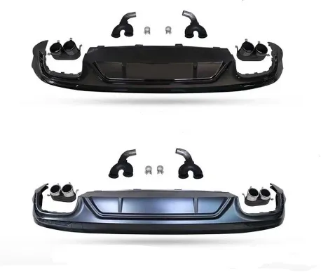High Quality Car Bumper Body Kits for AUDI Q5 Upgrade SQ5 Rear Lip Exhaust Pipe 2018-2021