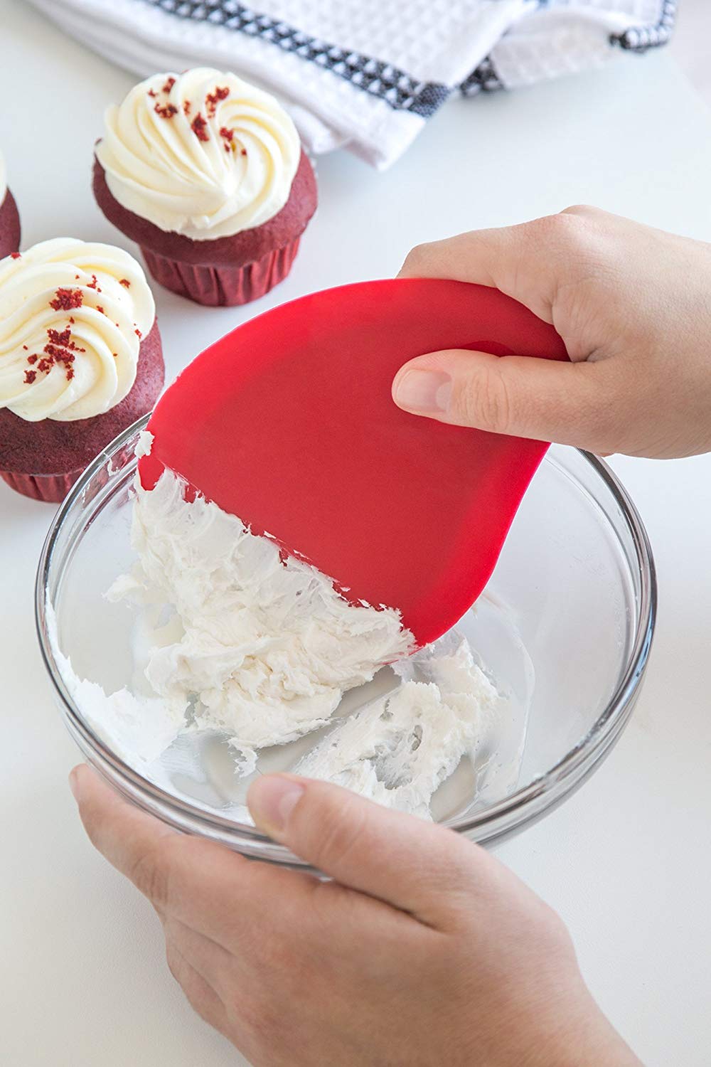 Multi-Purpose Silicone Cream Dough Bowl Scraper