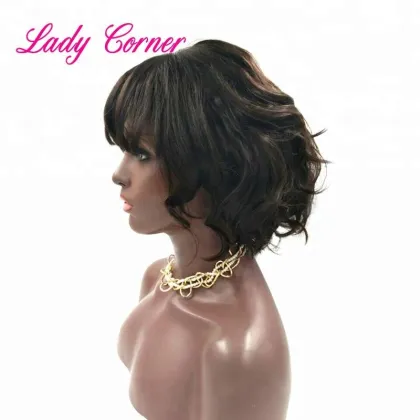 looking 100% Brazilian human hair wigs short online