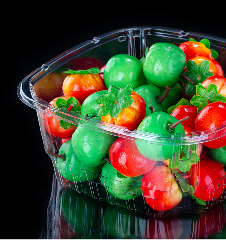 Recipiente descartável da fruta do atacado da salada de plástico