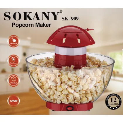 Premium Brand SOKANY 909 Automatic Electric Popcorn Maker