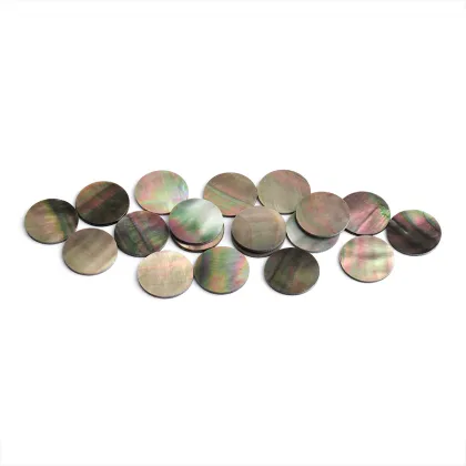 Various Size Black Mother of Pearl Coin Shape