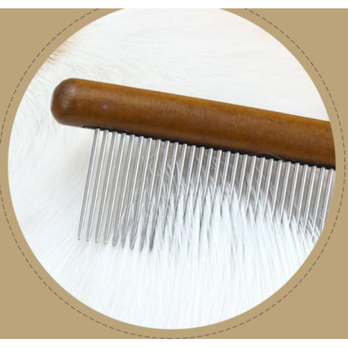 pet wooden handle comb