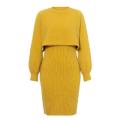 Women's Puff Sleeve 2Piece Knit Dresses