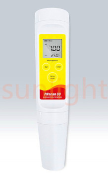 PHscan30F pH and Temperature Meter, Semisolid pH Meter, Flat Surface Electrode, High Accuracy, ATC