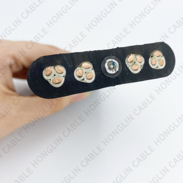 H07VVH6-F 450/750 V Flexibler Flachaufzugsfahrer-Optikfaser Kabel