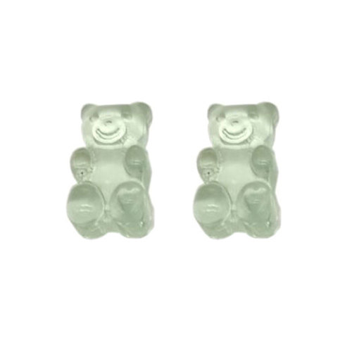 13mm transparante hars Gummy Bear Charm voor sleutelhanger Charm Hair Bow Center Slime Charms