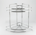 Metal Wire 2 Tier Storage Rack Corner Shelf