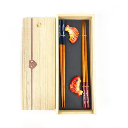 New Luxury Classic Japanese Saury Chopsticks Set with Wooden Box