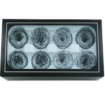 4-5 cm Real Touch Dried David Austin Eternelle Roses for Christmas and Valentine's Day Decoration