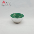 Clear Gravel Pattern Embossed bowl with Aluminzing&Spray