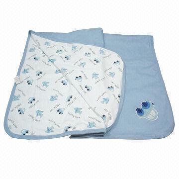 Cotton Interlock Baby Wrap with Embroidery, Available in Various Colors