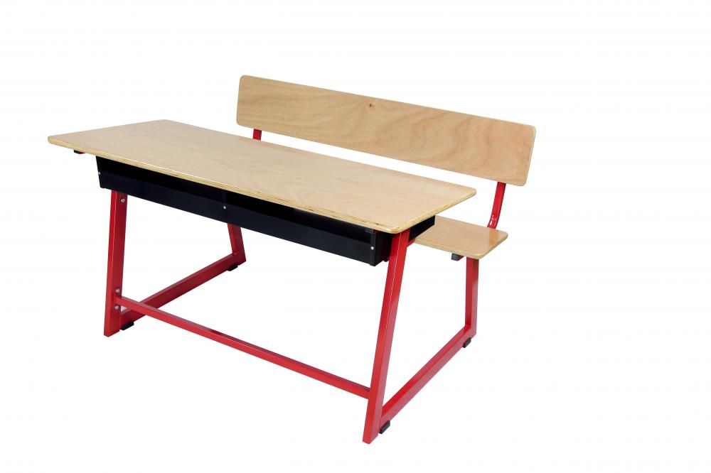 School detachable students double desks and chairs